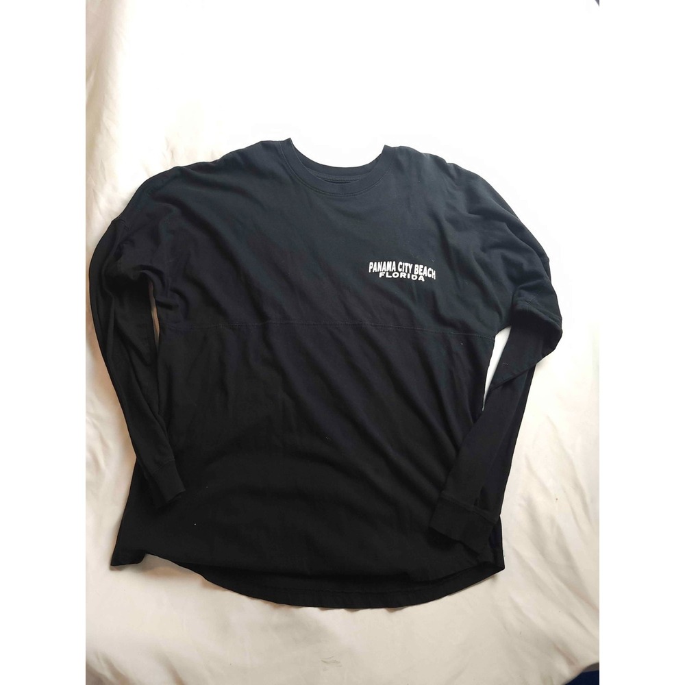 Panama City Beach Florida T-Shirt Mens Medium Black Long Sleeve Grunge Souvenir